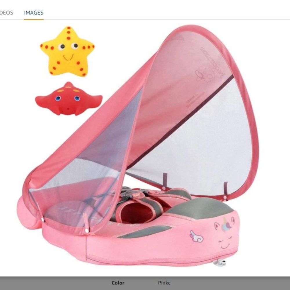 Mambobaby Non-inflatable Swim Float w/Canopy.  Like new!